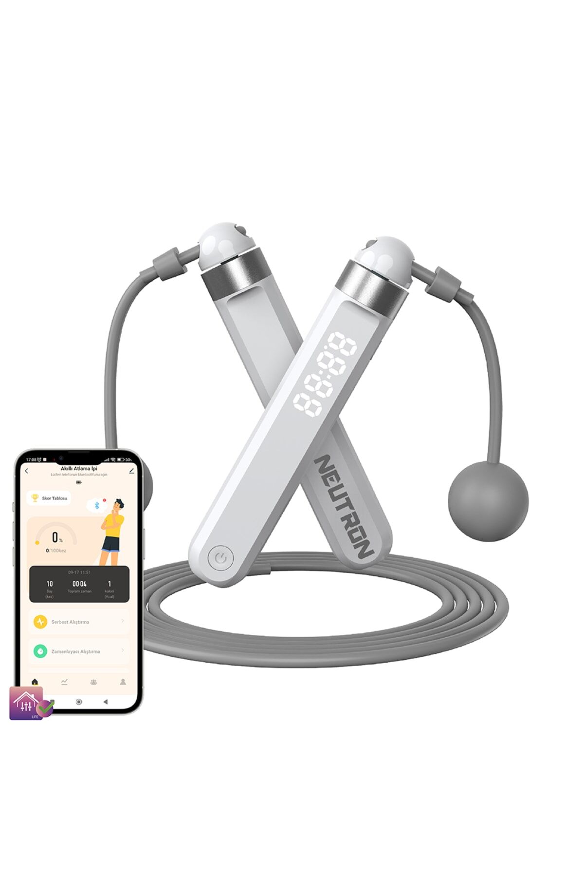 Neutron Bluetoothlu Akıllı Atlama İpi