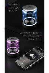 Kablosuz Bluetooth Işıklı Taşınabilir Hoparlör