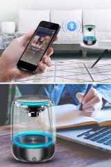 Kablosuz Bluetooth Işıklı Taşınabilir Hoparlör